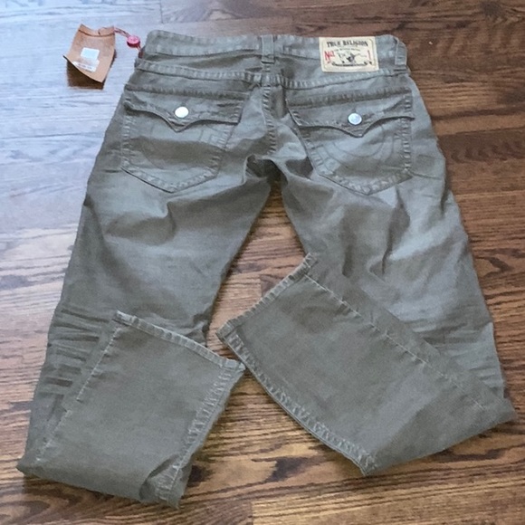 NWT True Religion Brand Jeans Green Corduroy Pants for Men - Size 30 - Picture 9 of 11
